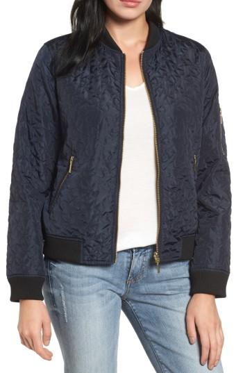 Women's Bernardo Reversible Bomber Jacket - Blue
