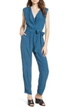 Women's Leith Faux Wrap Jumpsuit - Blue/green
