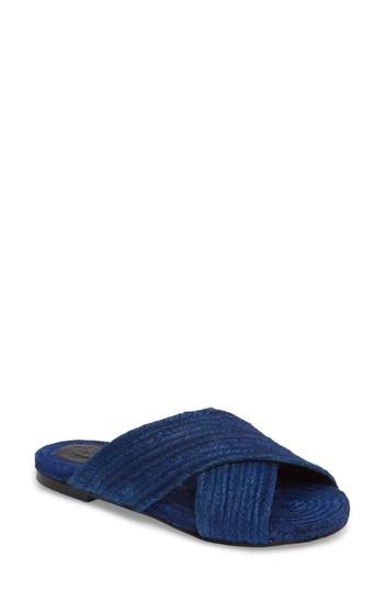 Women's Topshop Felilx Rope Slide Sandal .5us / 41eu M - Blue