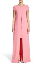 Women's St. John Evening Overlay Crepe A-line Gown - Pink