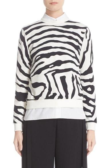 Women's Adam Lippes Open Back Cotton Sweatshirt
