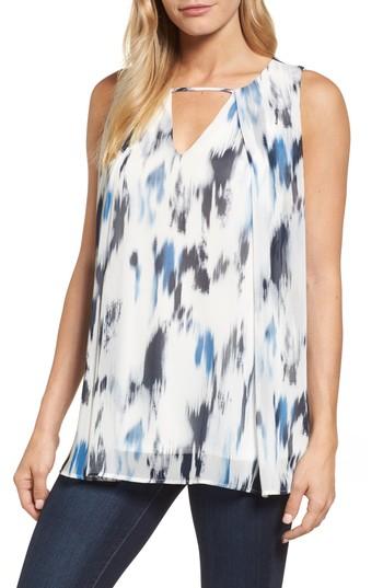 Petite Women's Halogen Keyhole Tank, Size P - Ivory
