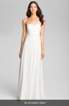 Women's Jenny Yoo 'monarch' Sweetheart Neckline Layered Chiffon Gown - Ivory