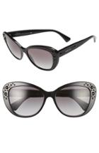 Women's Versace 57mm Cat Eye Sunglasses - Black