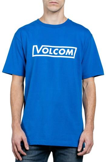 Men's Volcom Logo T-shirt, Size - Blue