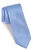 Men's Calibrate Dot Cotton & Silk Tie, Size - Blue
