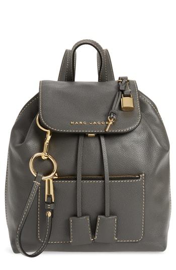 Marc Jacobs The Bold Grind Leather Backpack - Grey