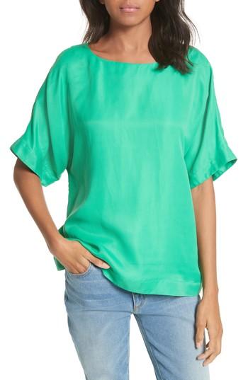 Women's Tibi Easy Top, Size - Green