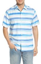 Men's Tommy Bahama Hazy Horizons Silk Blend Camp Shirt - Blue