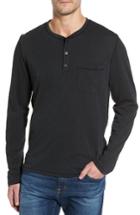 Men's Ugg Long Sleeve Henley T-shirt, Size - Black