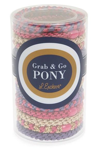 L. Erickson Set Of 15 Ponytail Holders, Size - Orange