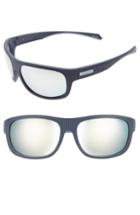 Men's Polaroid Plastic Wrap 63mm Polarized Sunglasses - Blue