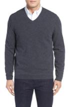 Men's John W. Nordstrom Cashmere V-neck Sweater - Grey