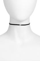 Women's Ef Collection Leather Evil Eye Choker