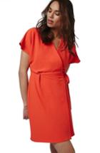 Women's Topshop Wrap Minidress Us (fits Like 0) - Orange