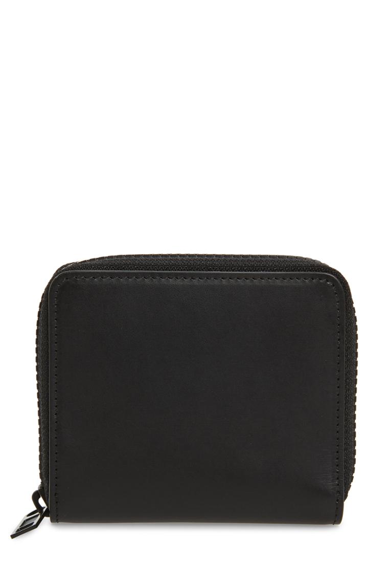 Men's Maison Margiela Zip Around Leather Wallet - Black