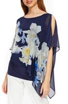 Women's Wallis Lemon Flower Overlay Top - Blue