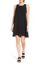 Petite Women's Halogen A-line Shift Dress, Size P - Black