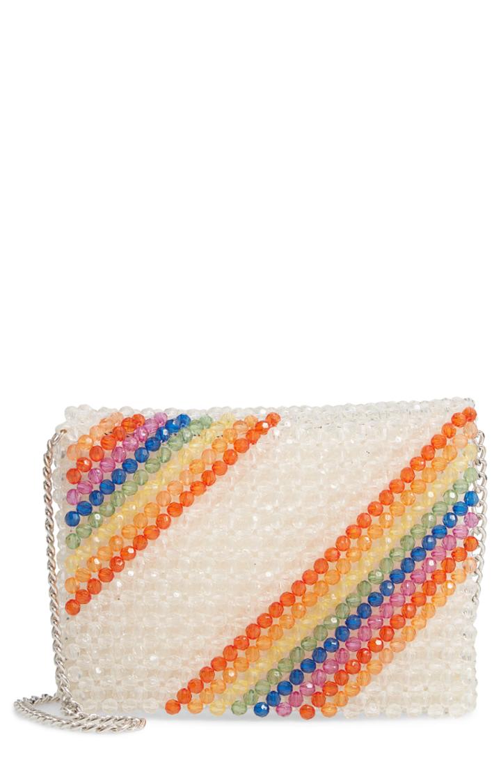 Women's Topshop Zizi Beaded Rainbow Shoulder Bag