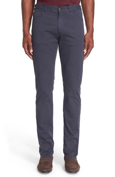 Men's Canali Five-pocket Stretch Twill Pants