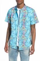 Men's The Rail Printed Cotton Poplin Shirt - Blue