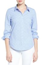Women's Halogen Dobby Dot Check Cotton Shirt