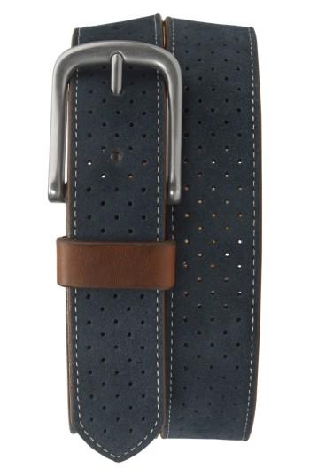 Men's Trask Suede Belt - Navy