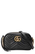 Gucci Small Gg Marmont 2.0 Matelasse Leather Camera Bag - Black