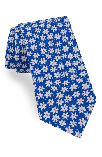 Men's Ted Baker London Floral Linen & Silk Tie