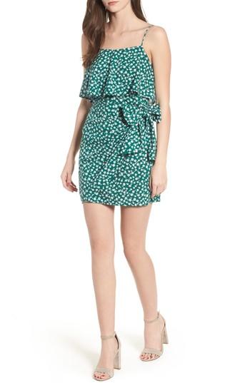 Women's Popover Wrap Front Dress - Green