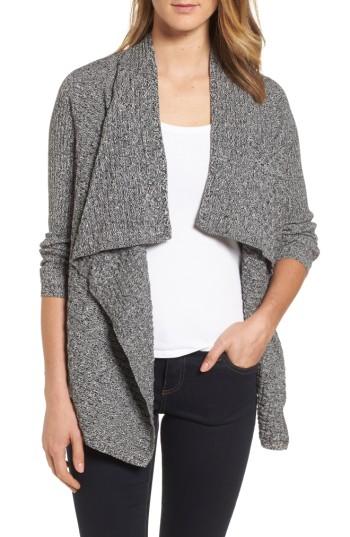 Women's Chaus Mixed Cotton Knit Cardigan - Black