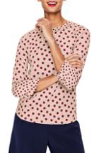 Women's Boden Althea High Neck Flare Cuff Top - Pink