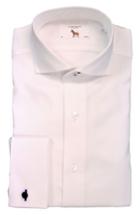 Men's Lorenzo Uomo Trim Fit Basket Weave Dress Shirt - 32 - White