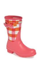 Women's Hunter Original Gingham Short Waterproof Rain Boot M - Pink