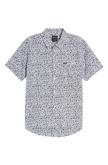 Men's Rvca Dresden Woven Shirt, Size - Ivory