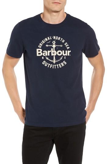 Men's Barbour Berwick Logo Graphic T-shirt, Size - Blue