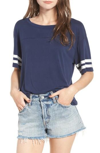 Women's Socialite Varsity Tee - Blue