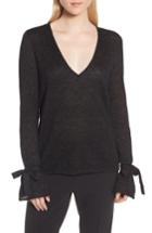 Women's Lewit Metallic Mohair Blend Sweater - Black