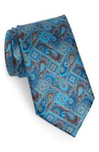 Men's Ermenegildo Zegna Quindici + Quindici Paisley Silk Tie, Size - Blue