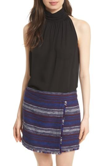 Women's Joie Erola Sleeveless High Neck Silk Top - Black
