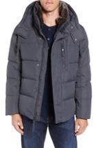 Men's Marc New York Baltic Faux Fur Trim Down & Feather Fill Parka, Size - Grey