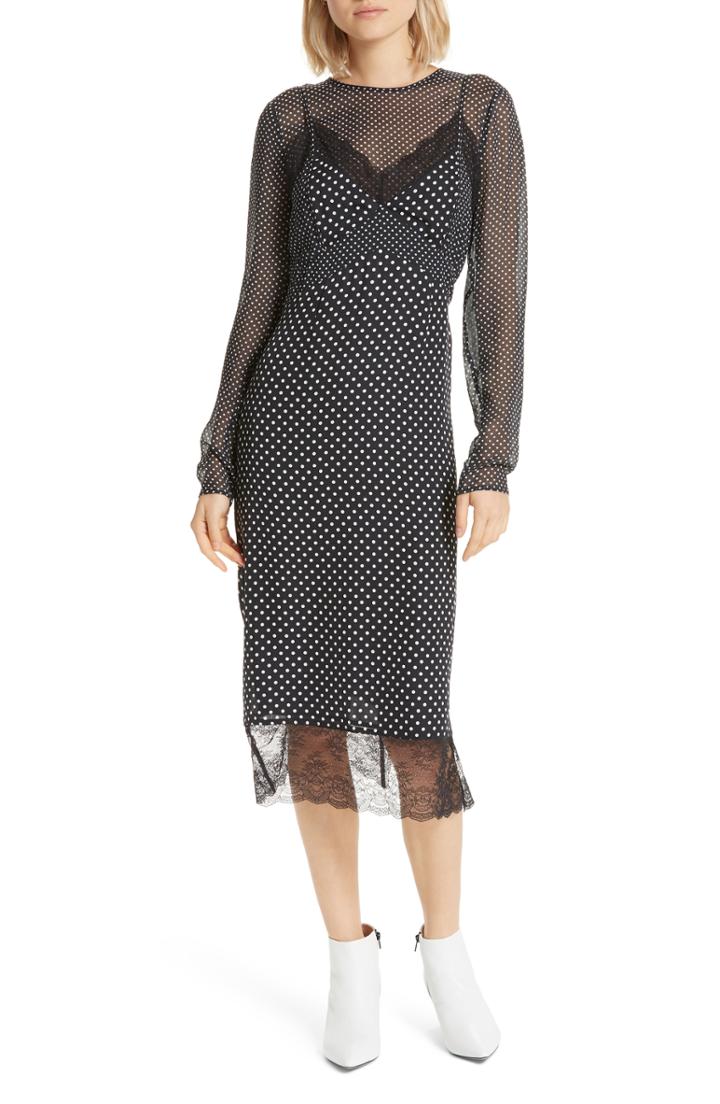 Women's Joie Acantha Asymmetrical Wrap Silk Dress, Size - Black