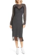 Women's Joie Acantha Asymmetrical Wrap Silk Dress, Size - Black