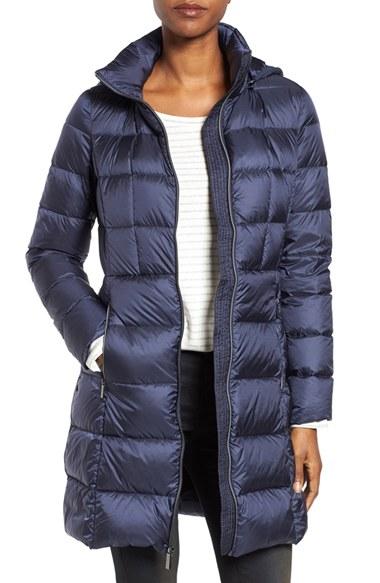 Petite Women's Michael Michael Kors Hooded Down Coat