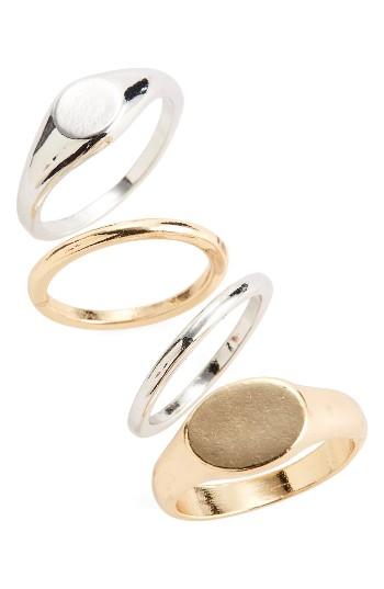 Women's Bp. Set Of 4 Signet Rings