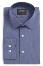 Men's Nordstrom Men's Shop Traditional Fit Stretch Check Dress Shirt 32/33 - Blue