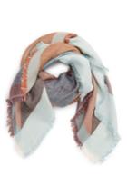Women's David & Young Geo Square Scarf, Size - Blue
