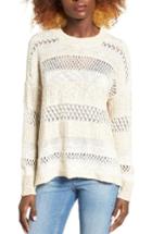 Women's Billabong Wandering Wonderland Open Knit Sweater - White