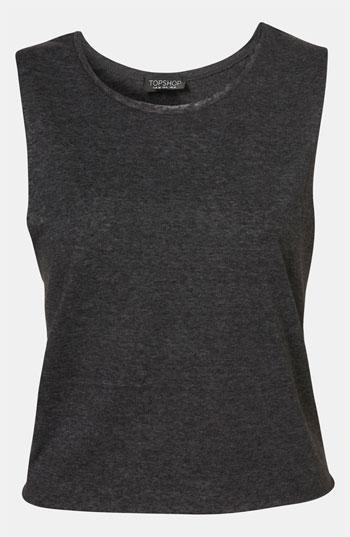 Topshop Crop Muscle Tank Charcoal 4