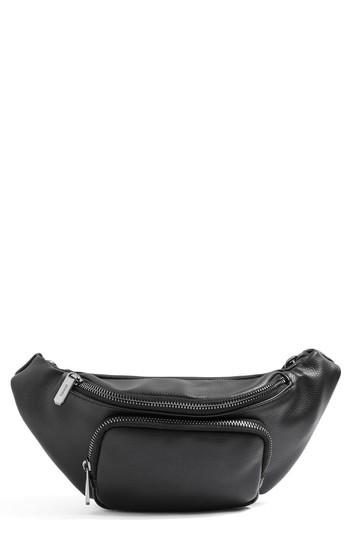 Topshop Carley Pebbled Bum Bag - Black
